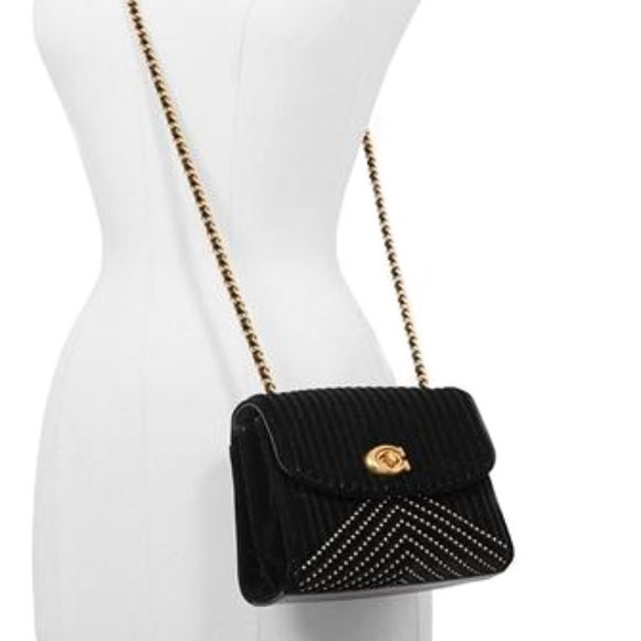 NWT COACH Parker 18 Black Shoulder Bag Quilting Purse - Picture 3 of 16